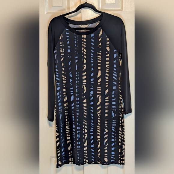 Banana Republic Dresses & Skirts - 5/$25 Banana Republic Long Sleeve Black, Blue and Beige Dress